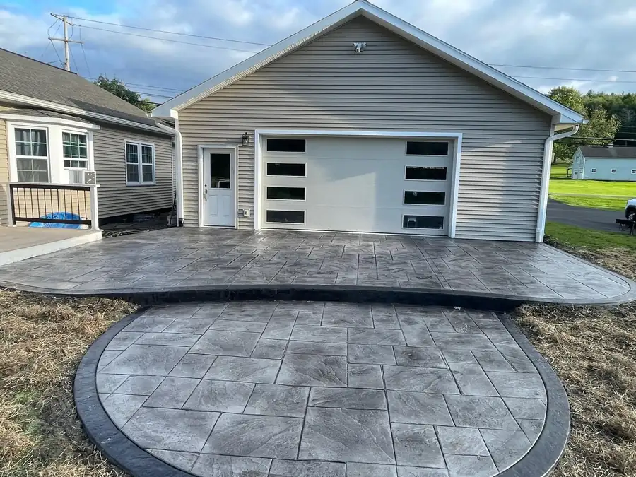 Ashlar Slate concrete finish on a recent job